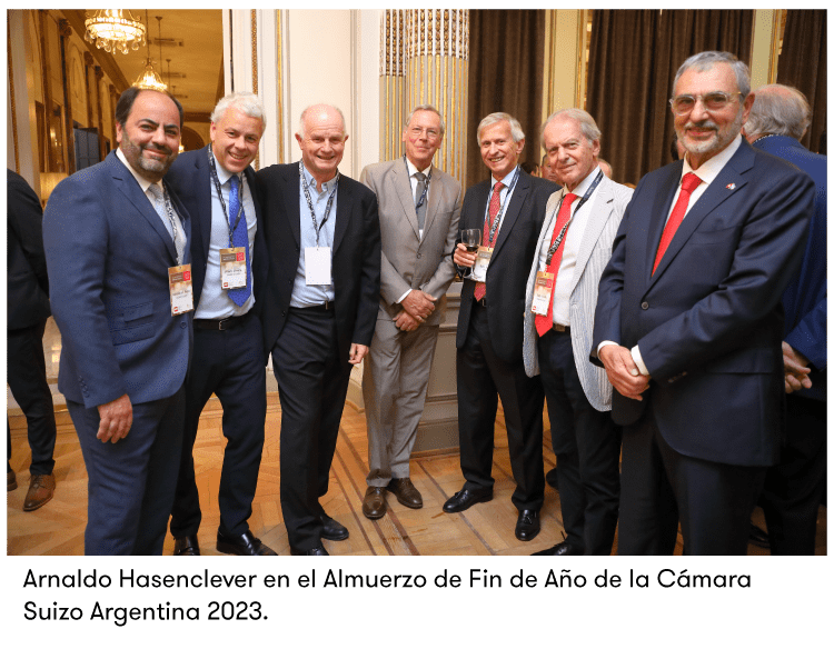 Arnaldo Hasenclever en el Almuerzo de Fin de Año de la Cámara Suizo Argentina 2023.