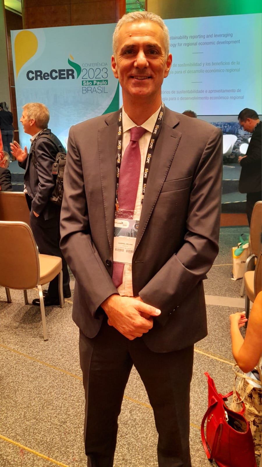 Gabriel Righini durante la conferencia