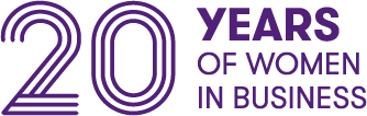 Logo 20° reporte "Mujeres en los Negocios"