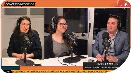 Captura de pantalla del programa emitido por streaming. De izquierda a derecha: Florencia Radici, Laura Mafud y Javier Lazcano