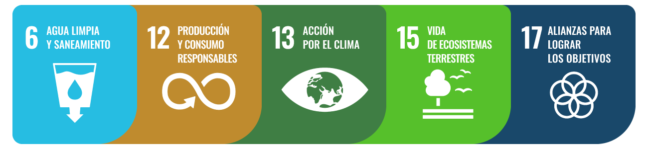 ODS 6, 12 ,13, 15 y 17