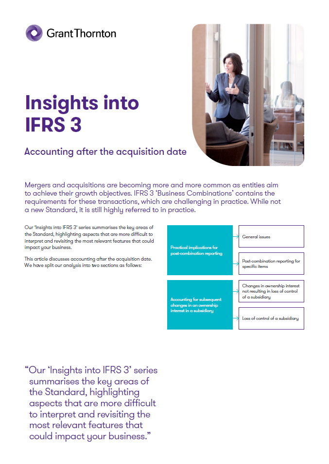 Contabilidad posterior a la fecha de adquisición