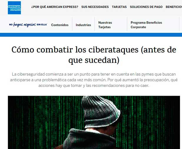 Nota American Express - Cómo evitar ciberataques