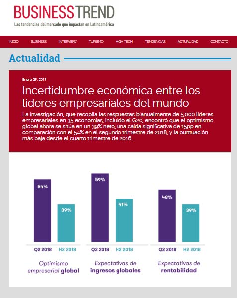 Nota Business Trend - Incertidumbre económica