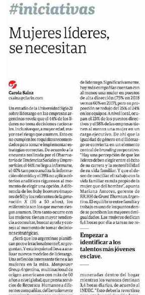 Inicitativas Clarín - Mujeres líderes