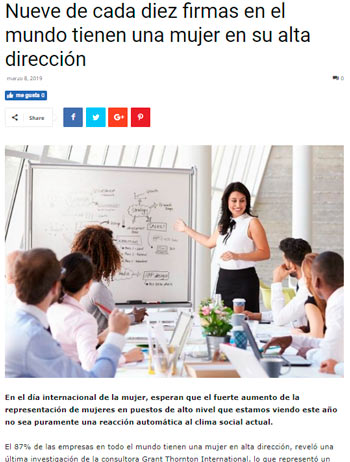 Nota El Guardián - Mujeres directivas