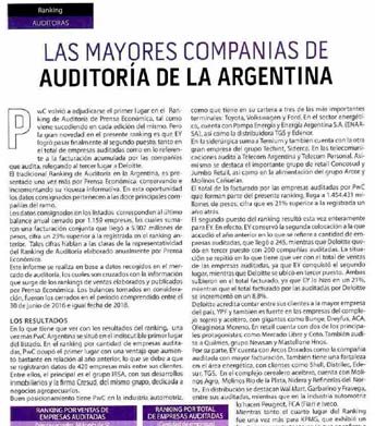Prensa Económica - mayores compañías de auditoría