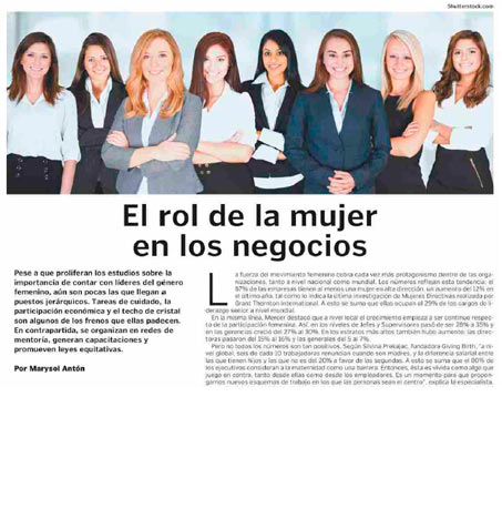 Nota El Cronista - Rol de la mujer en los negocios