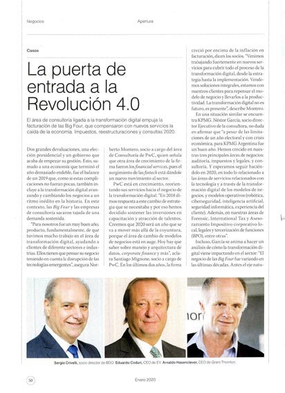 Nota Apertura - La puerta de entrada a la revolución 4.0