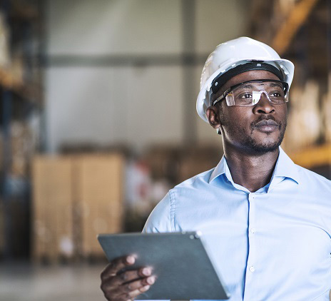 Man with helmet